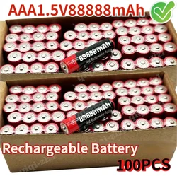 88888 MAh High Capacity AAA Grade Rechargeable Battery, Original 1.5V, Suitable for LED Lights, Toys, MP3, and Other Devices