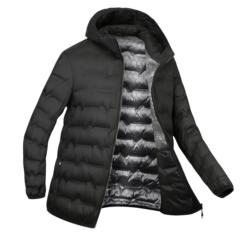 LNGXO Winter Warm Down Jacket Men Hiking Camping Climbing Trekking Graphene Lining Coat Duck Down Lightweight Padding Jackets