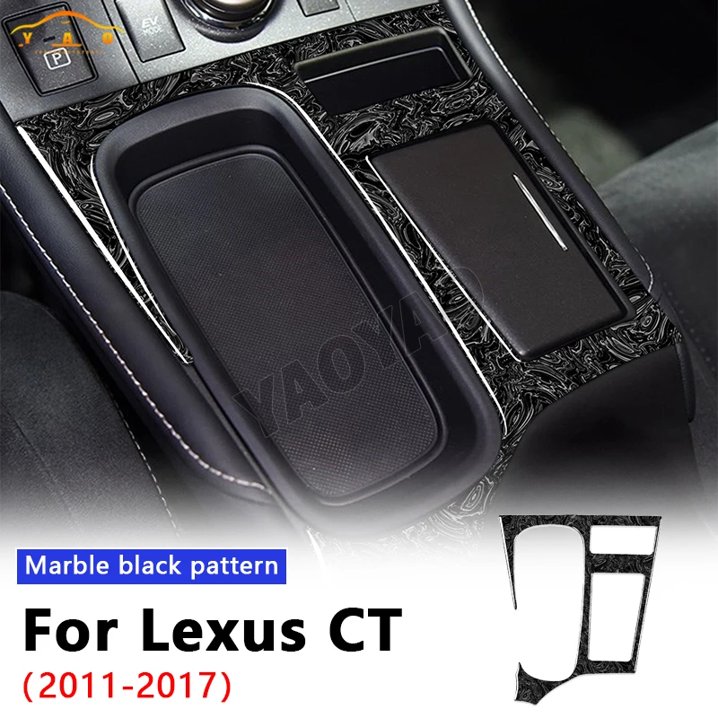 

Marble Black Pattern Gear Shift Box Panel Cover Trim Sticker For Lexus CT 2011-2017 Car Accessories