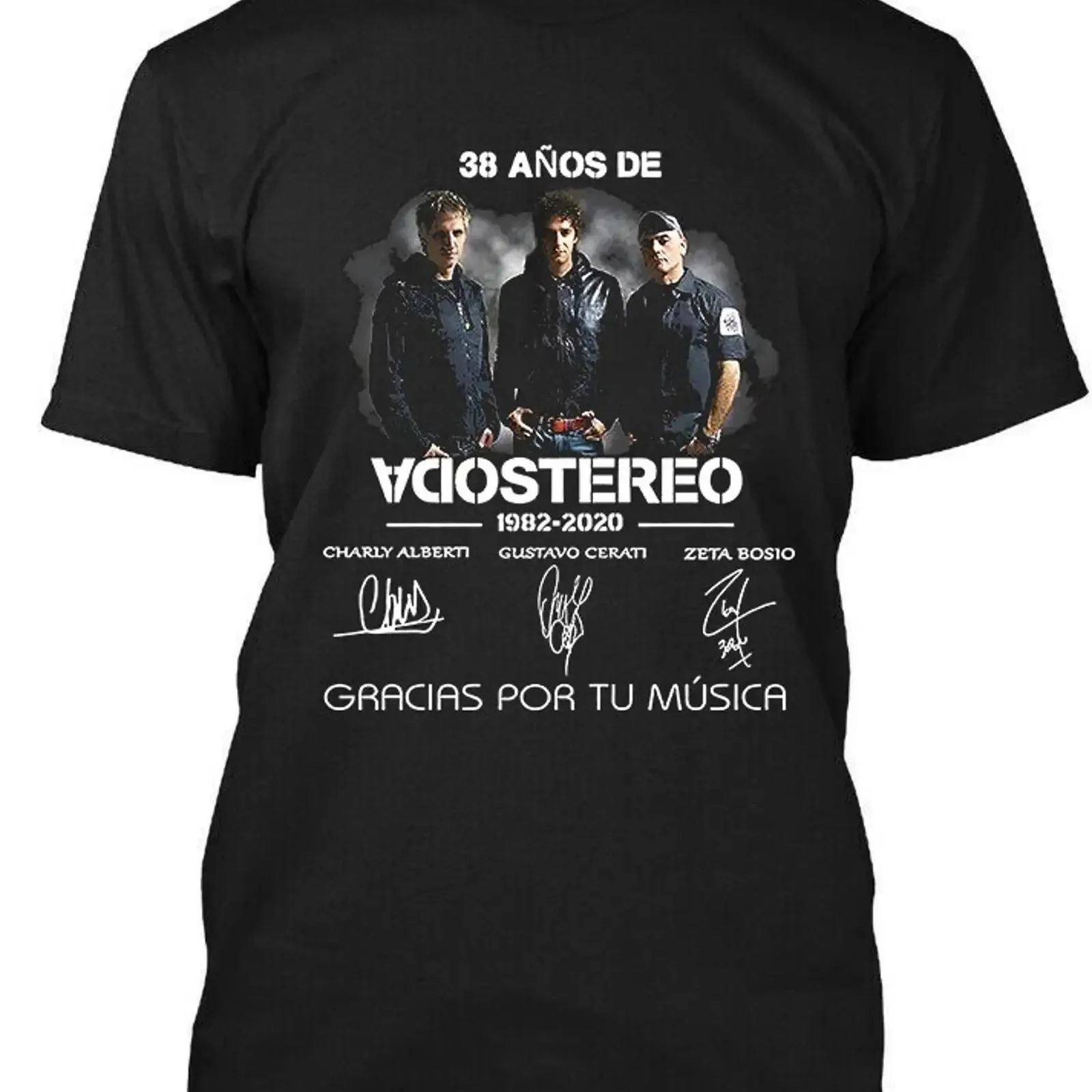 38 Years Of Soda Stereo Argentine Alternative Rock Band T SHIRT Full Size S 5XL vintage Washed Comfortable Versatile streetwear