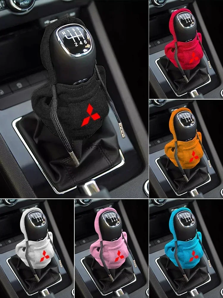 

Fashion Car Decor Dust Proof Car Shift Knob Hoodie Handle Cover For Mitsubishi Asx Lancer Outlander Pajero Ralliart Accessories