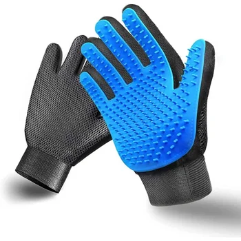 Pet Grooming Kit for Dog Cat Rabbit Fur 2 Sided Grooming Brush Bath Cleaning Glove De-Shedding De-Matting Pet Hair 6