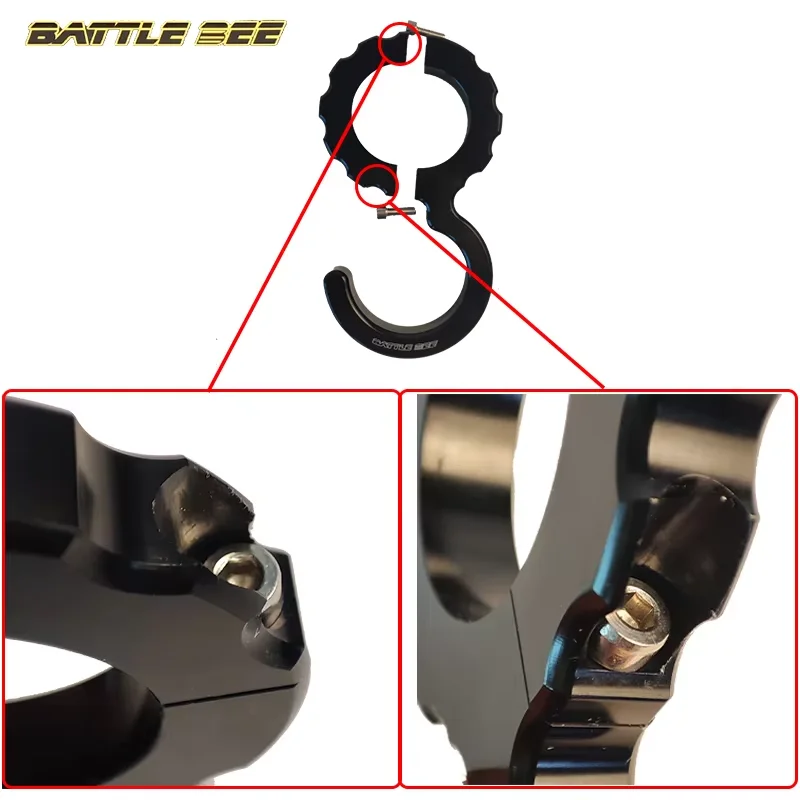 Car Modified Racing Steering Wheel Hook Roll Cage Steering Wheel Hook Hanging Ring 38mm 45mm Steering Wheel Hooking