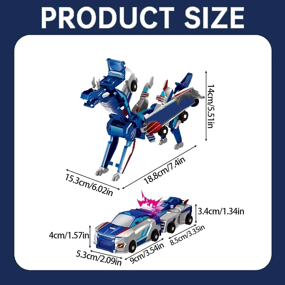 Transformator jednorożca: magiczna transformacja Super kombinacja samochodzik-zabawka 2 w 1 dla dzieci kolizja magnetyczna transformujący samochód Diy zabawka