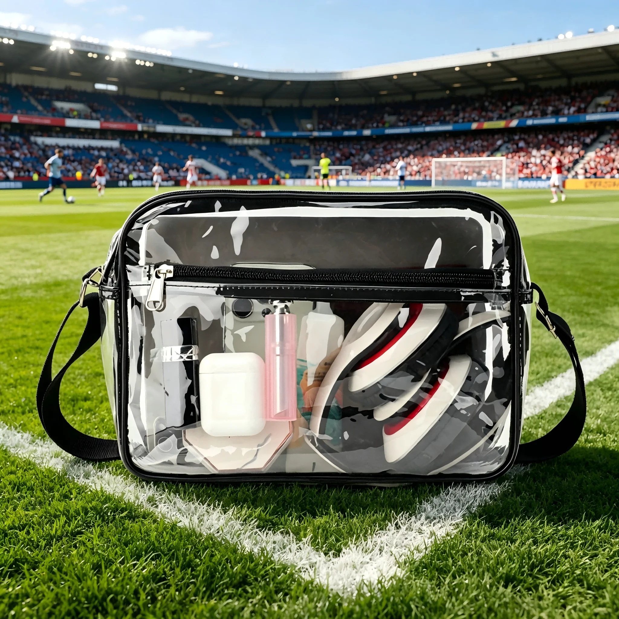 

TINYAT Women's Shoulder Bag PVC Material Transparent Waterproof Lightweight Crossbody Bag,Concert,Stadium Events,Patry,Chest Bag