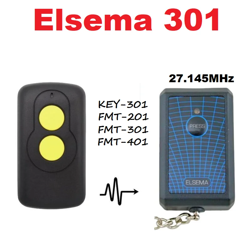 รีโมทคอนโทรลประตูโรงรถ Elsma 301 Elsma 27.145MHz 301 باب المرآب التحكم عن بعدElsma 27.145mhz 301