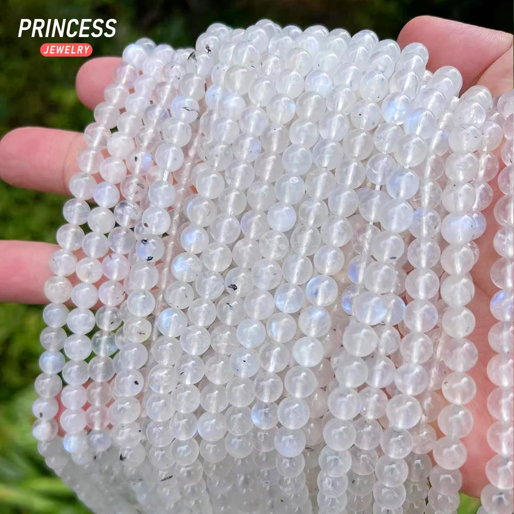 

A++ Natural Rainbow Moonstone Beads for Jewelry Making Bracelets Necklace Earrings Wholesale Stone Beads DIY Accessories 6 8mm