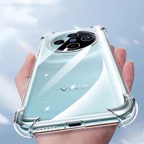 Transparent Silicone Soft Shockproof Case For VIVO X300 X200 X100 Pro X100S X200 Pro Mini X30 X60 X50 Pro Plus Back Cover