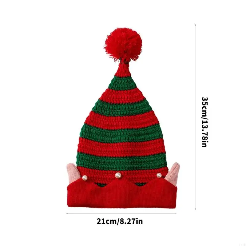 Cappello da bambino in acrilico flessibile con incantevole contorno orecchie da hobgoblin abbellimento in pietra scintillante