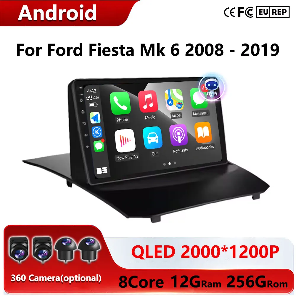 

WiFi 4G DSP Stereo Auto Tools Android 16 System For Ford Fiesta Mk 6 2008 - 2019 GPS Navi BT Car Radio Video Multimedia Player