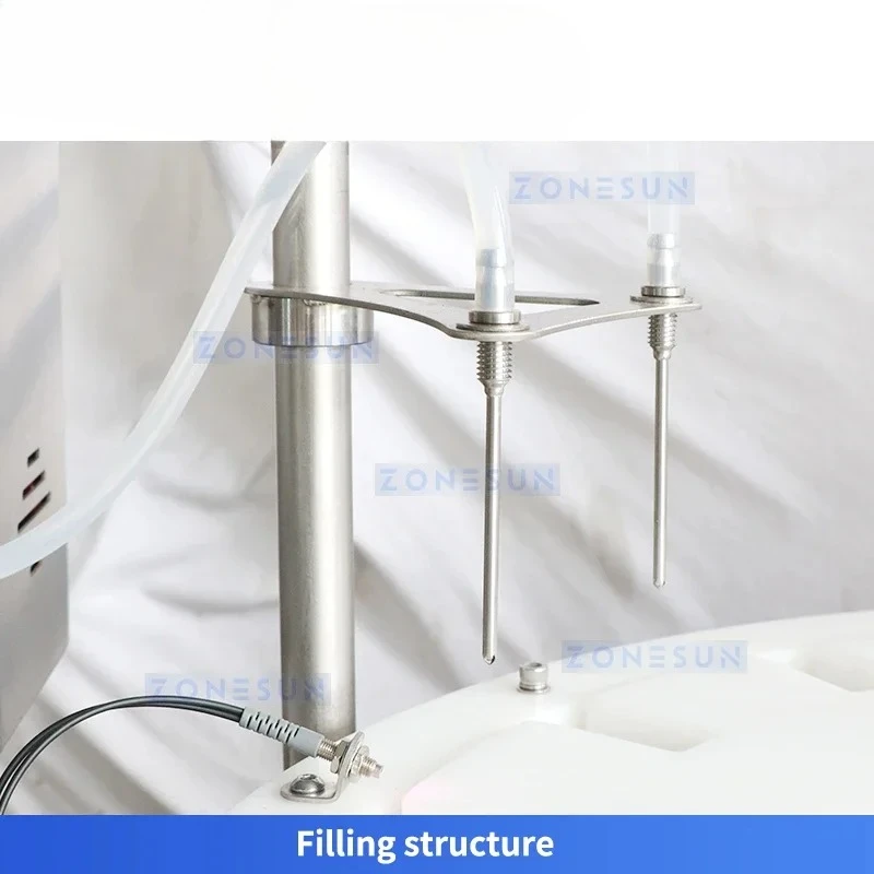 ZS-AFC42 Перистальтический насос Автоматическая машина для наполнения и укупорки флаконов духов Машина для обжима моноблоков