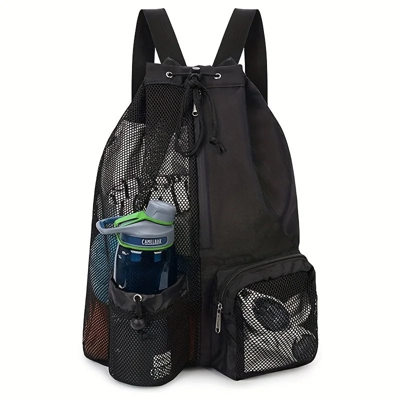 

Mesh Drawstring Backpack, Outdoor Beach Backpack, Portable Swimming Fitness Bag