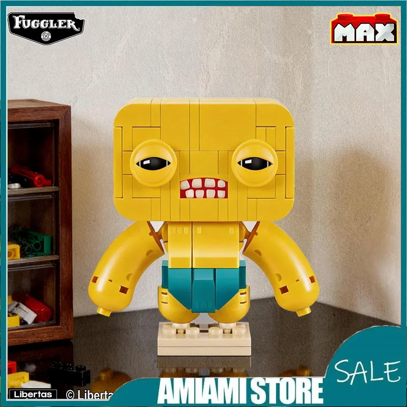 

11cm Fuggler Official MAX Ugly Cute Monster Model Jigsaw Puzzle Assembling Building Blocks Toy Tide Playing Around Dolls Gift