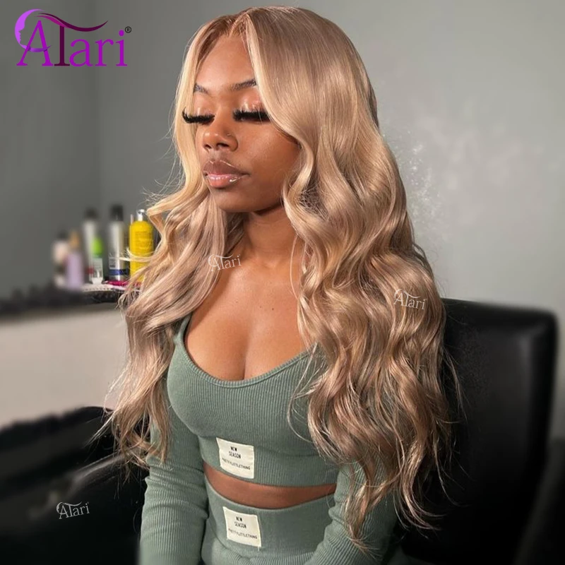 Transparent Matt gold 13x6 Lace Frontal Human Hair Wigs Brazilian Honey Blonde 13x4 Lace Front Wig for Black Women Pre Plucked