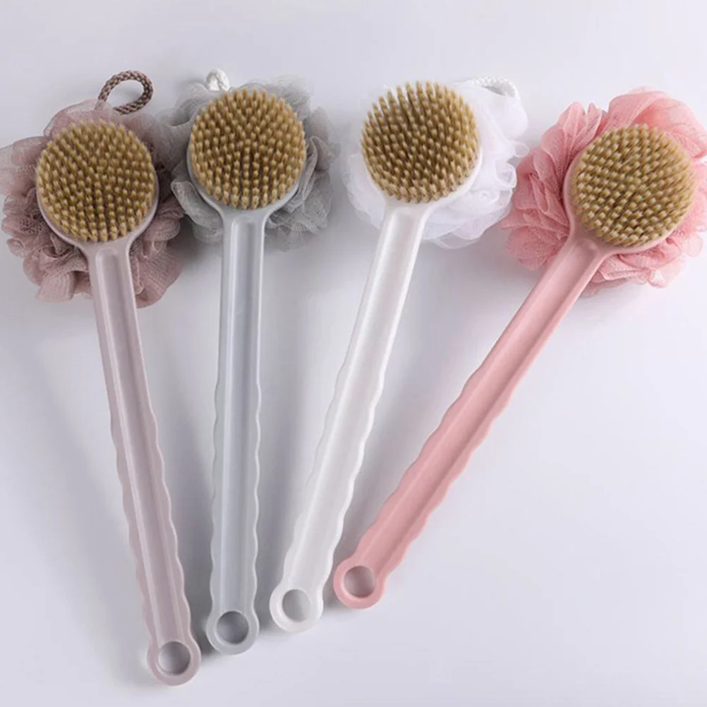 

1Pcs Double Sided Long Handle Bath Brush Remove Dead Skin Cells Smooth Pores with Easy Dry Handle Ideal for Back Massage Bathing
