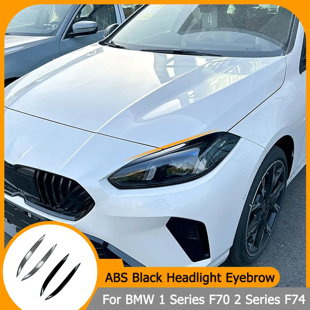 

Накладки на фары (реснички) для BMW 1 серии F70, 2 серии F74 2024-2025, черные, из АБС-пластика
