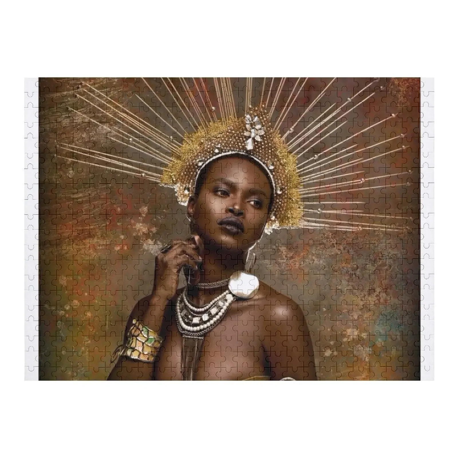 

AFRICAN QUEEN Jigsaw Puzzle Christmas Toys Custom Jigsaw Wooden Compositions For Children Personalized Gift Ideas Puzzle