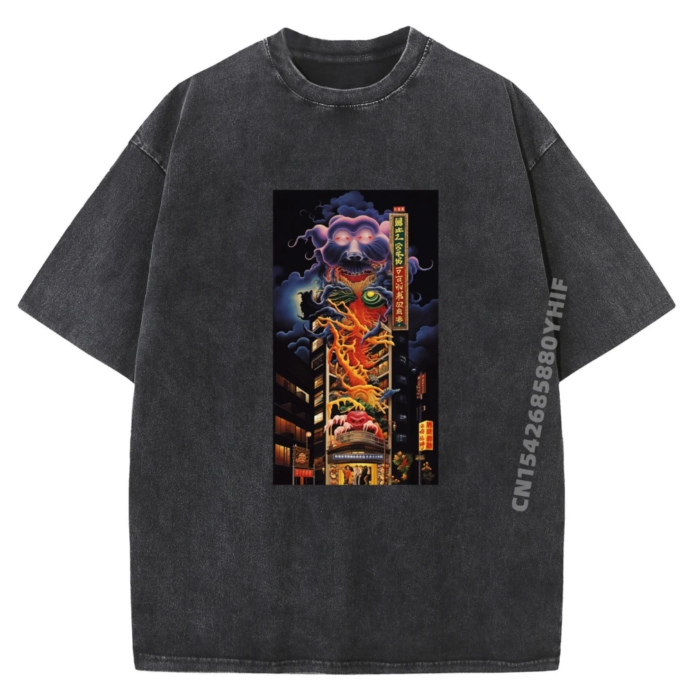 

Mens Graphic Tshirt Japanese Inspired Designer T Shirt Mens Printed Camisetas Vintage Washed Shirt Leisure