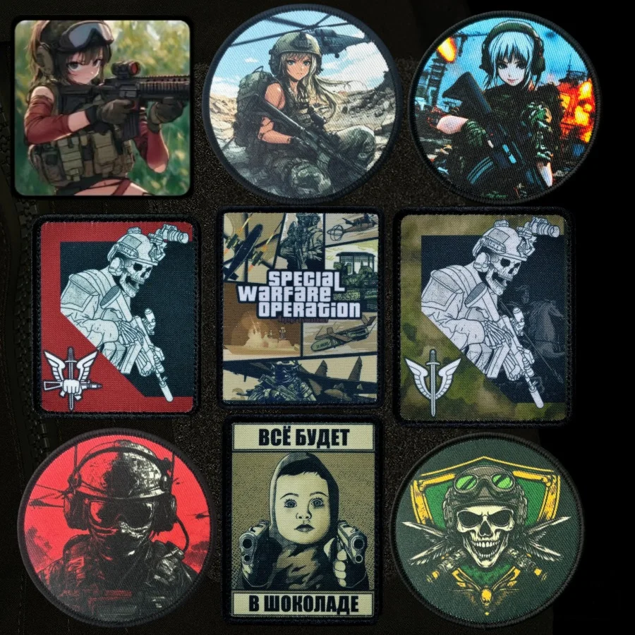 Operação de guerra especial corp beleza menina remendo guerreiro tático impressão gancho & loop remendos militar do exército crachá mochila adesivos