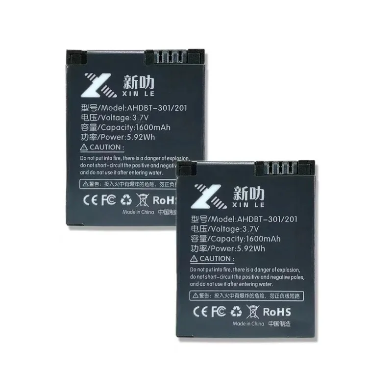 AHDBT-301 201 Camera Battery Charger for GoPro Hero3 Action Camera Battery 3.7V 1600mAh