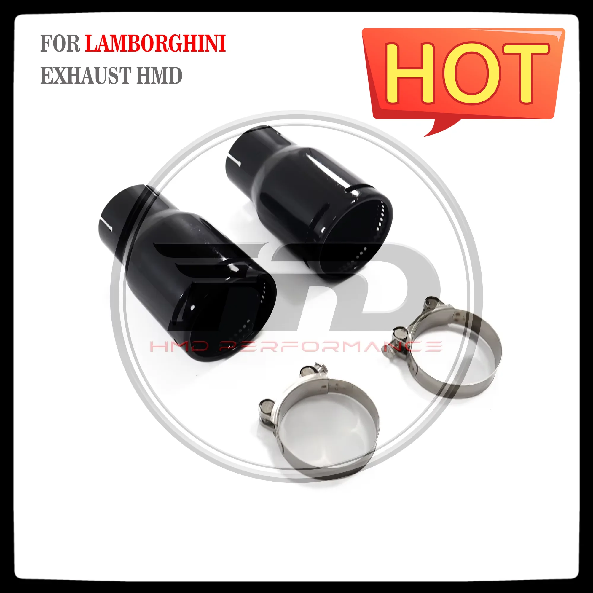 

HMD Stainless Steel Exhaust Tips for Lamborghini Black universal tips