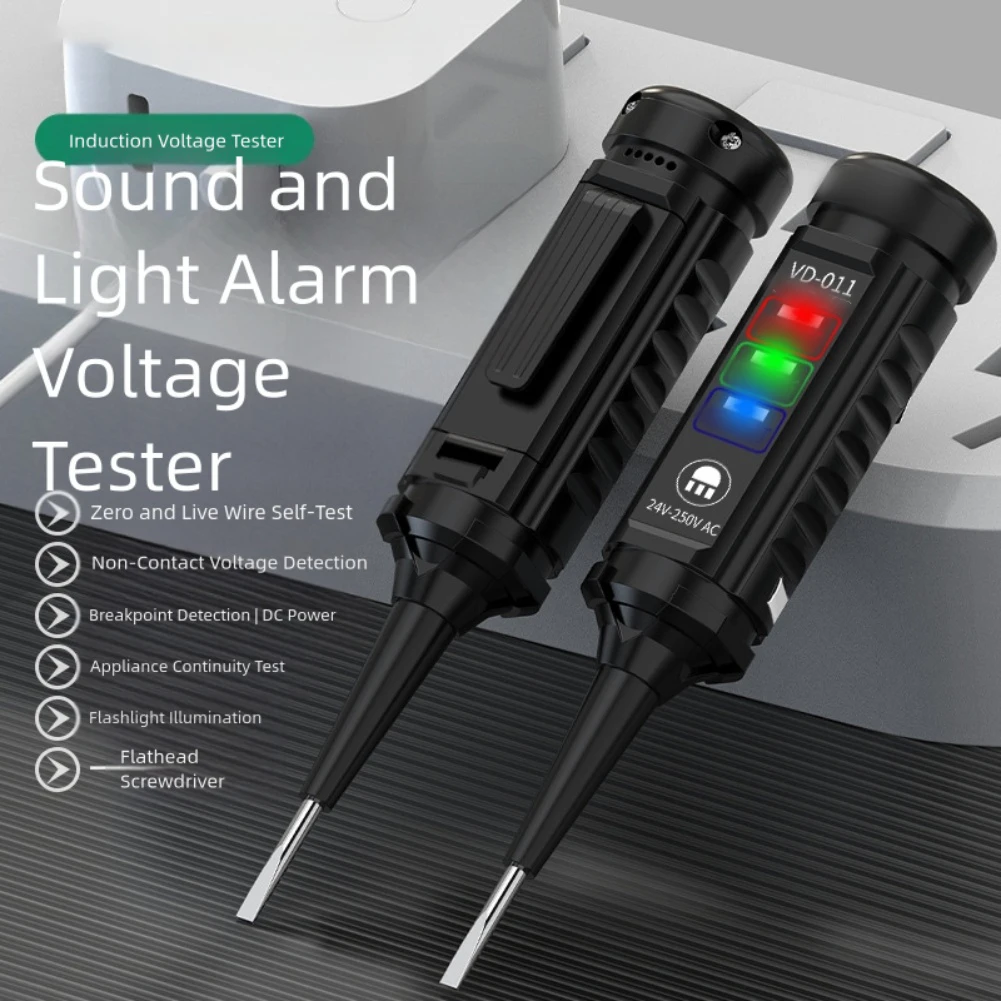 Бесконтактная ручка для обнаружения напряжения переменного тока 24 250 В со светодиодным индикатором для устранения и ремонта программ электрической системы