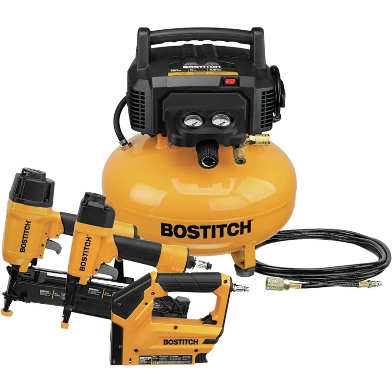 

BOSTITCH Air Compressor Combo Kit, 3-Tool (BTFP3KIT)