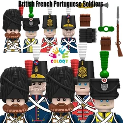 Napoleonic Wars Military Soldiers Building Blocks WW2 British Army Figures Russian Foot Guard Infantry Weapons Bricks Kids Toys