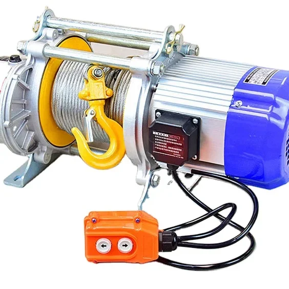 High Quality best-selling winch 750/1500 kg  winch steel rope 220v electric winch