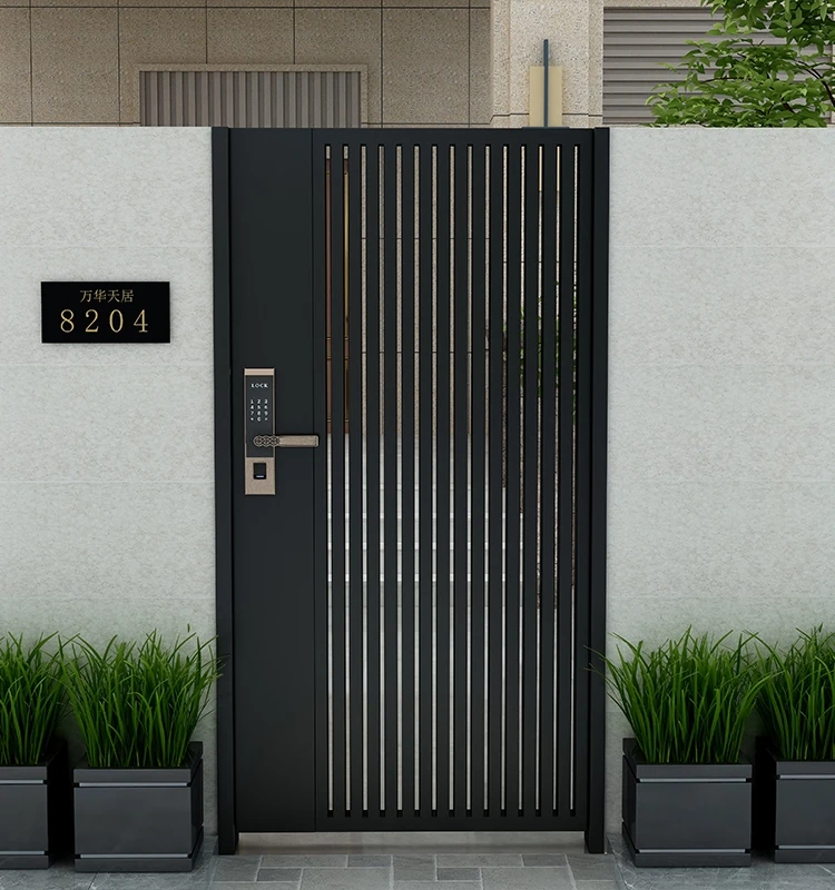 Outdoor villa courtyard gate garden fence iron gate courtyard door single and double anti-theft door