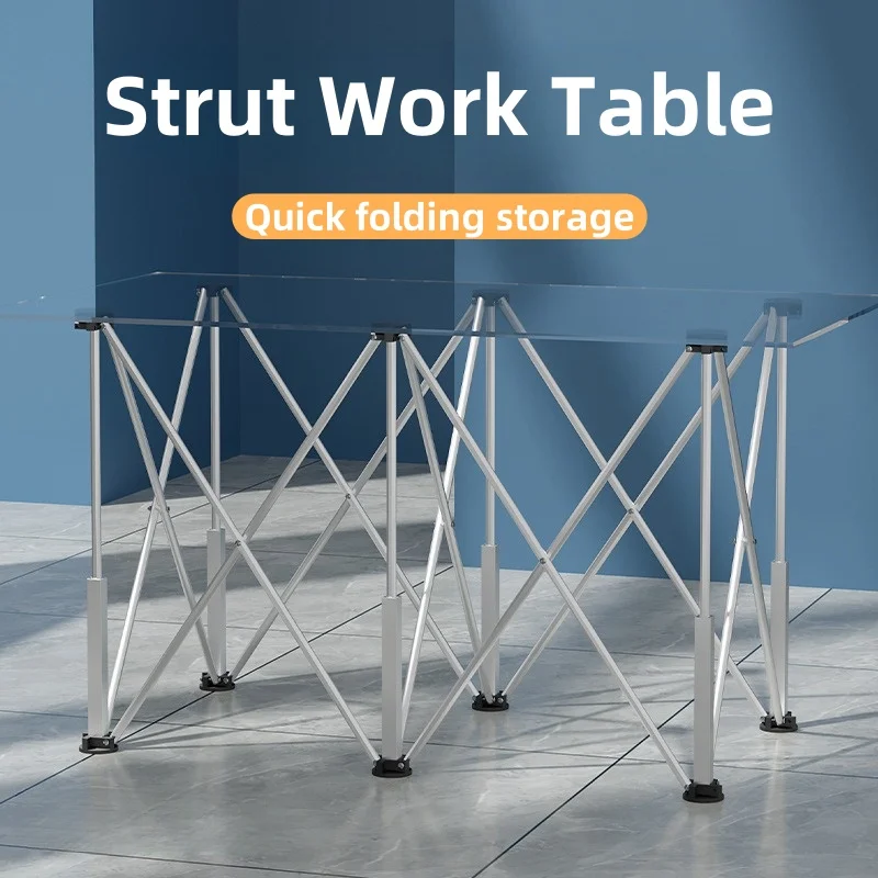 ALLSOME Strut Work Table Stainless Steel Portable Work Sawhorse Support Quick Telescopic Workbench Woodworking Tool