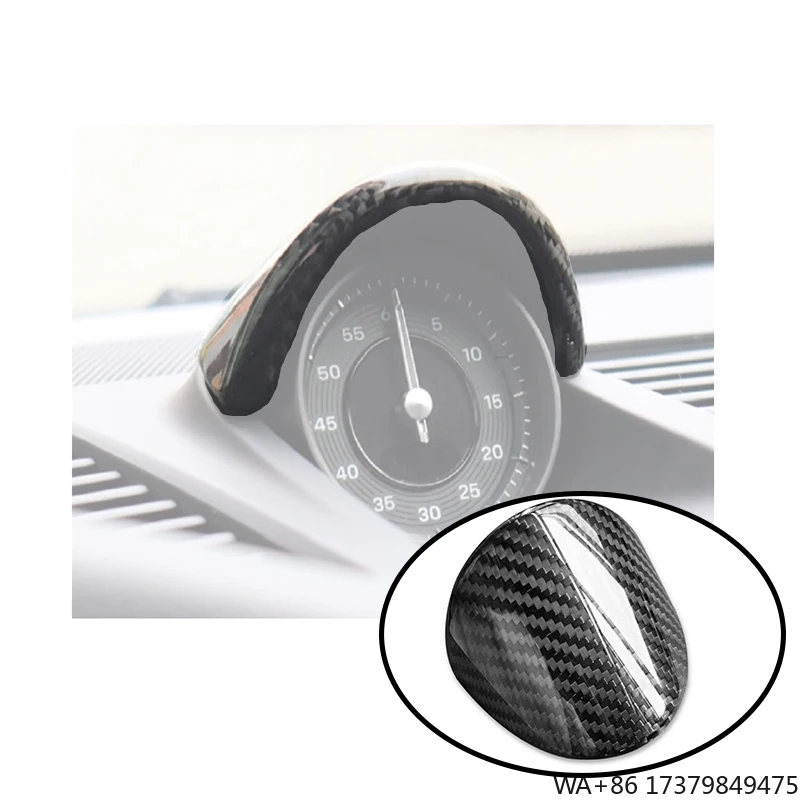

Car Equipped With Stopwatch Carbon Fiber Cover Dashboard Gauge Pod Cover Trim for Porsche 911 992 Turbo S Carrera S