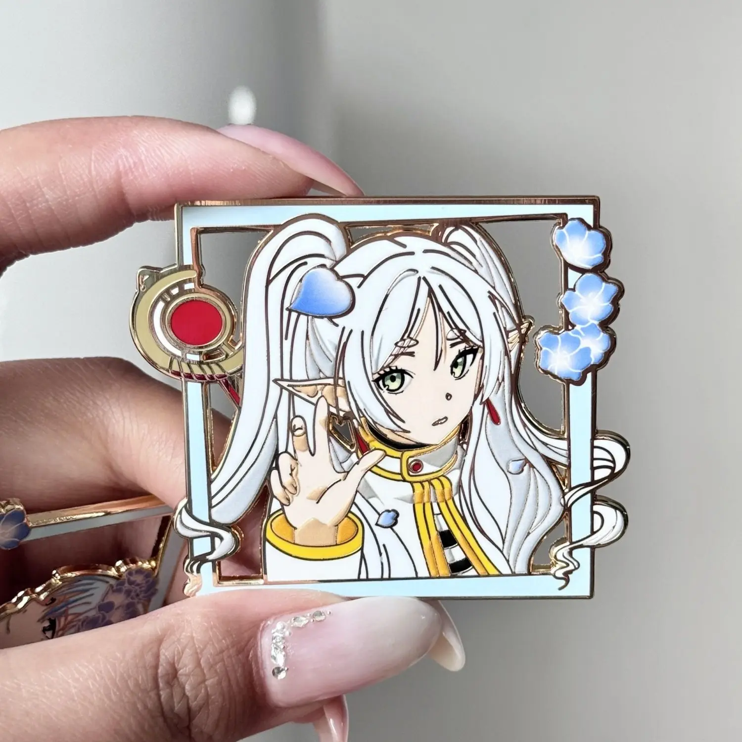 Alloy Enamel Lapel Pins Styles Square Frame Cartoon Figure Badge Gold Plated Metal Brooches For Backpack Coat Hat Decor Fashion