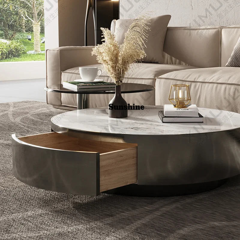 Drawers  Coffee Table Decoration Luxury Modern Living Room Writing Side Table Moving Mesa Auxiliar Trendy Furniture