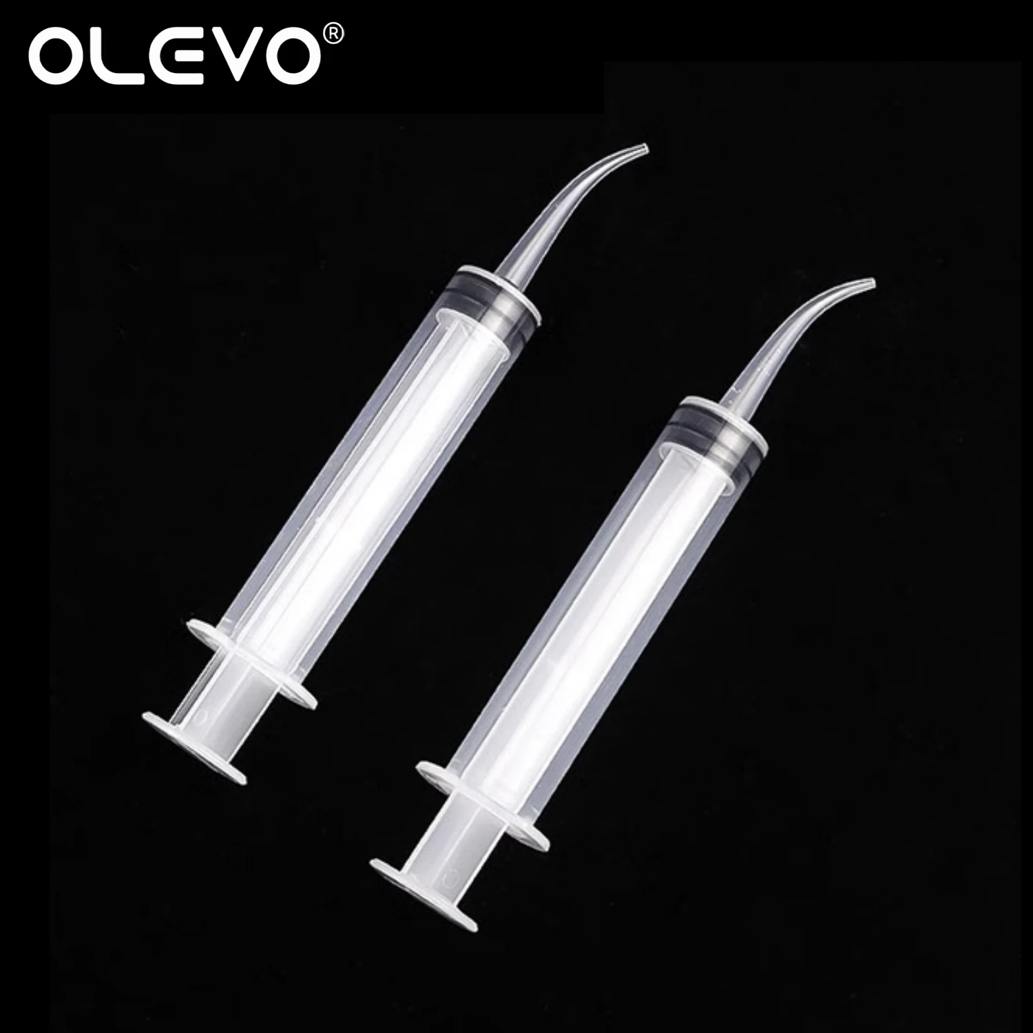 Dental Syringe 12ml Disposable Irrigation Syringe with Curved Tip for Oral Hygiene Care Tip Diameter 1.9mm Dentistry Instruments