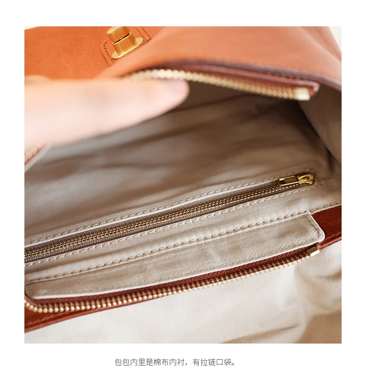 fashion vintage casual designer handmade women's daily commuter genuine leather crossbody bag luxury cowhide ladies shoulder bag