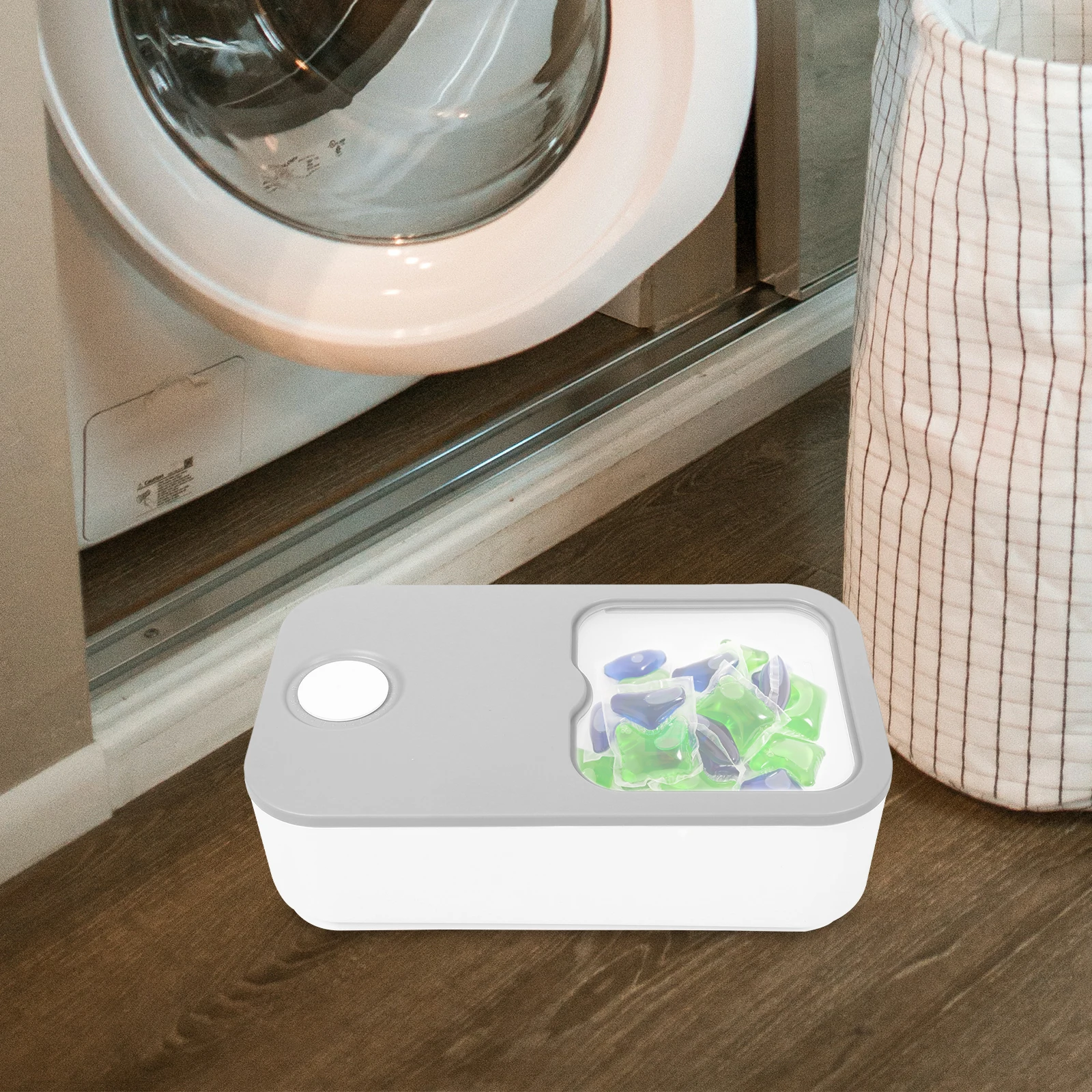 

Plastic Laundry Detergent Storage Container With Sliding Lid Laundry Room Organization Box Dishwasher Safe Dispenser