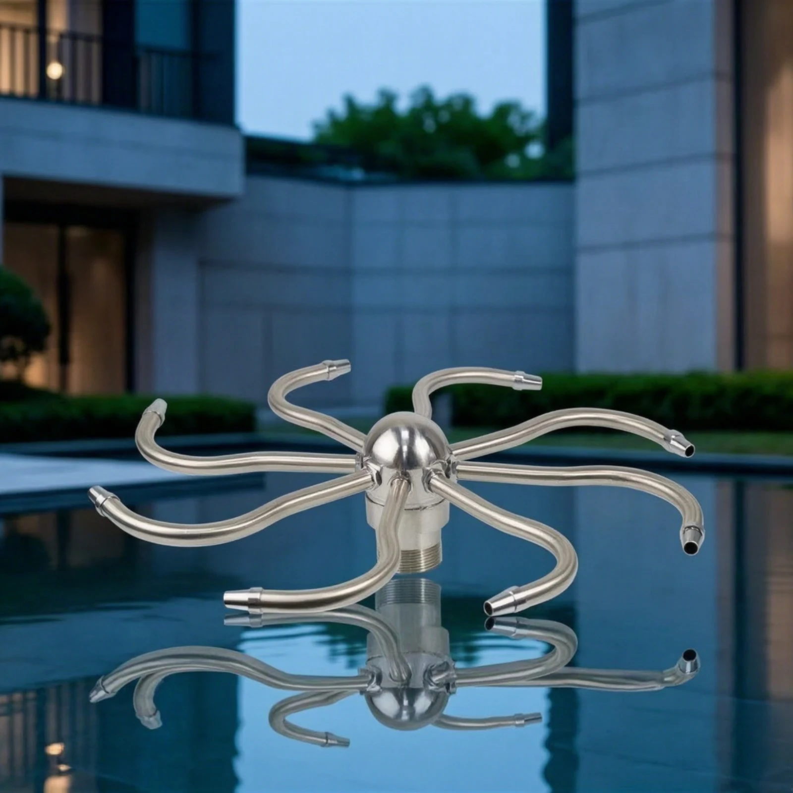 Rotating Fountain Nozzle Rust-Resistant Water Wheel Nozzle Water Spray Head Long-Lasting Sprayer Low Maintenance for Pond