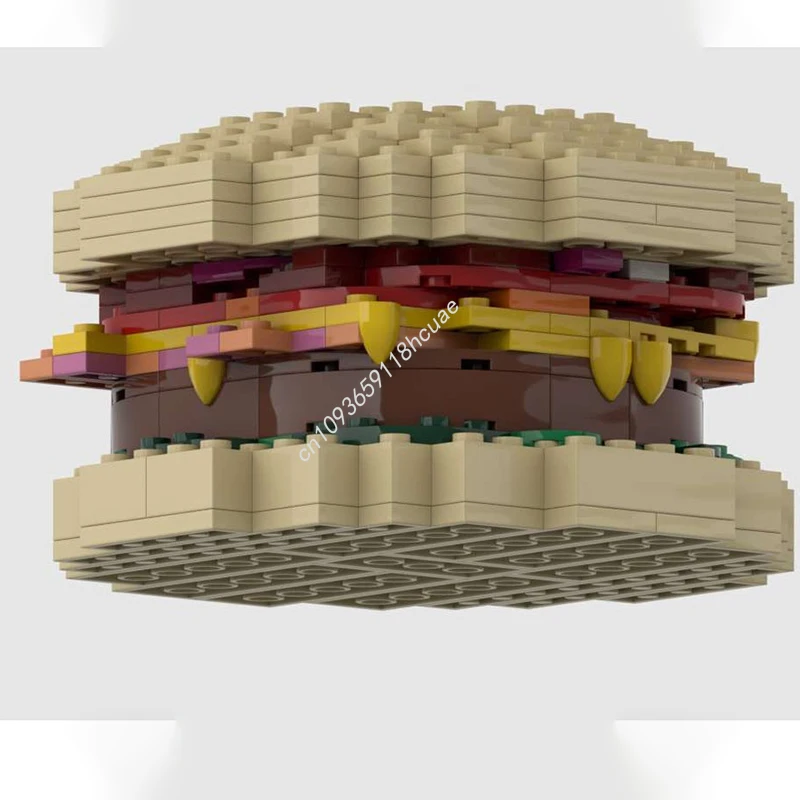 

455 шт. MOC бургер и картофель фри строительные блоки рождественский подарок надувание DIY творческая образовательная архитектура для навыков фанатов