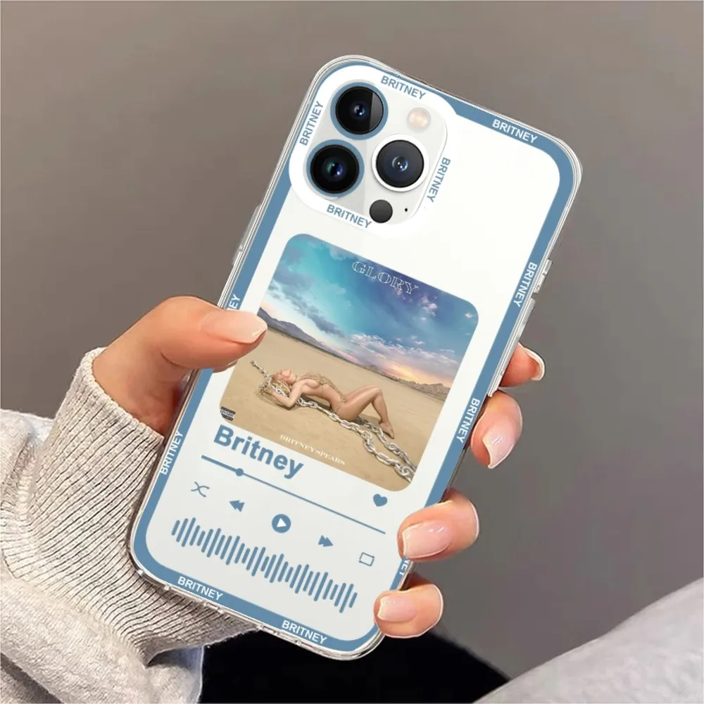 Singer Britney Spears Phone Case For Samsung S20 S21 S22 S23  Ultra Plus S10 Transparent Border Shell