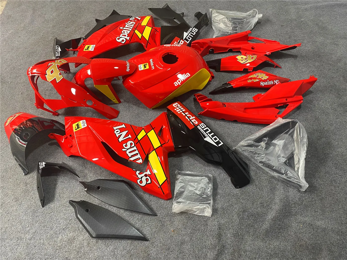 Motorcycle Whole Body Fairing Suitable for Apulia RS125 06-11 RS125 2006 2007 2008 2009 2010 2011 Deflect hood Red Yellow Black