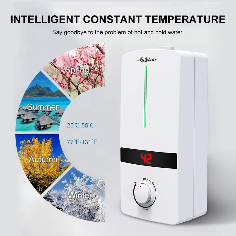 Tankless Hot Water Heater Mini Under Sink Heating Machine for Bathroom Kitchen Latest Technology New Design Boiler System