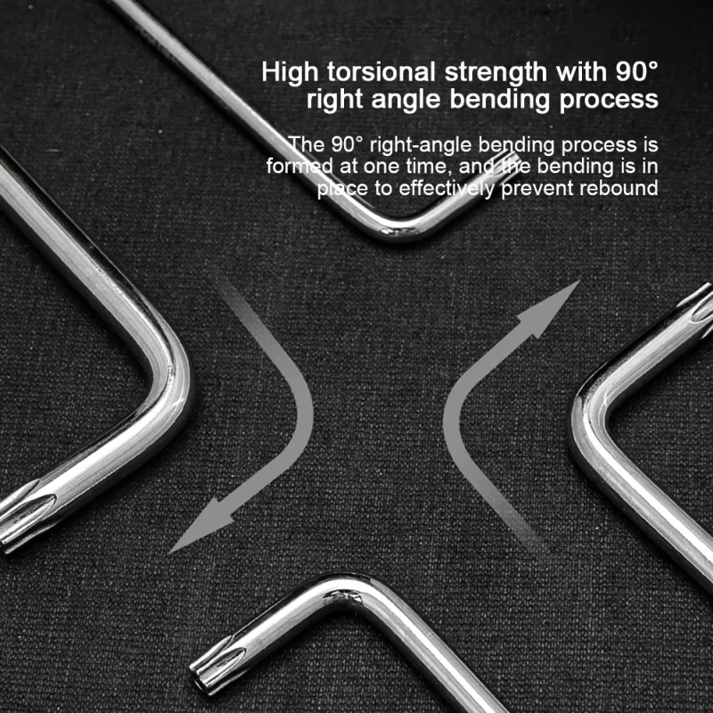 Deli 9PCS Double-End L Type Screwdriver Hex Wrench Set Wrench Metric Wrench Inch Wrench L Wrench Size Allen Key Short Arm Tool