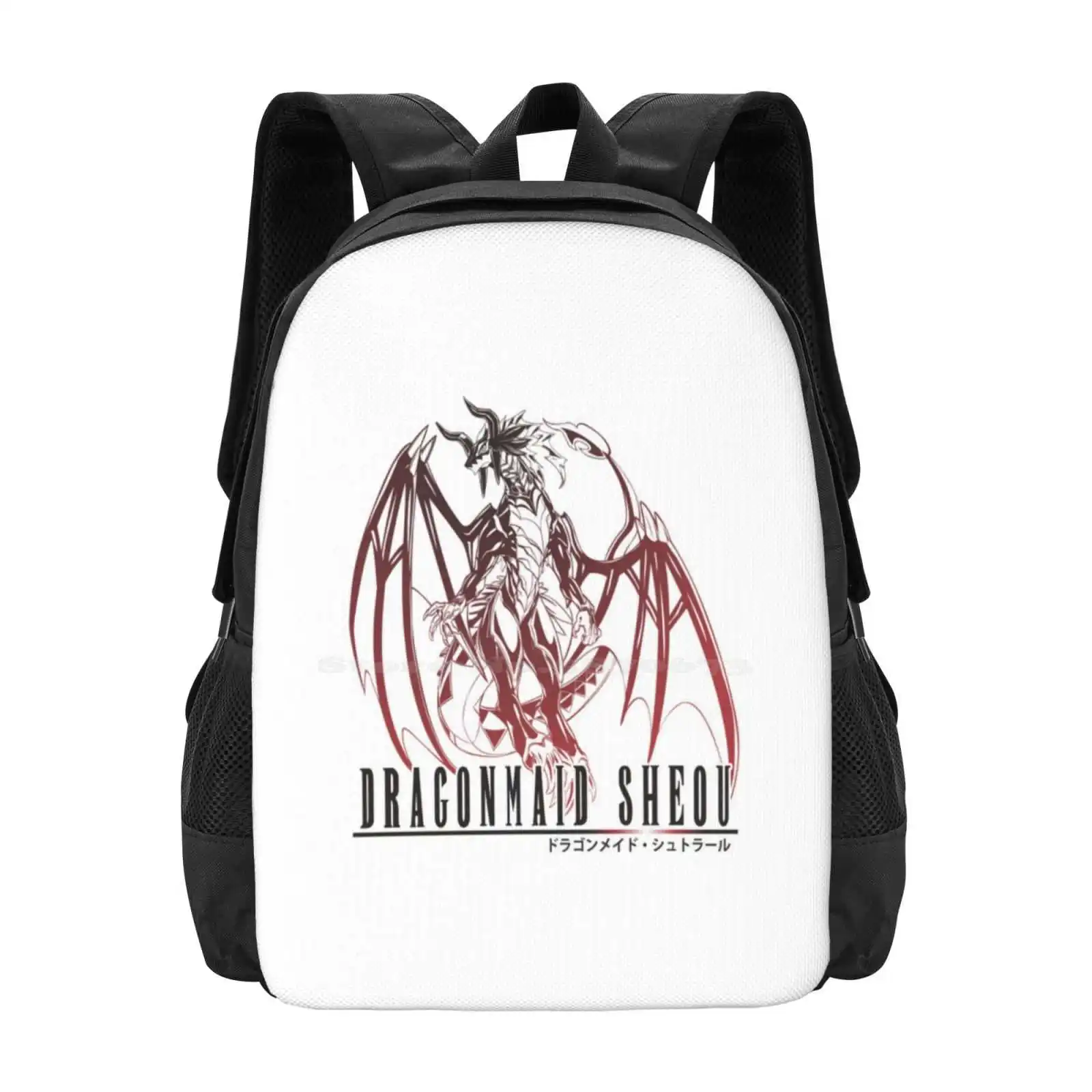 Dragonmaid Sheou In Final Fantasy Style Hot Sale Schoolbag Backpack Fashion Bags Yugioh Yu Gi Oh Duel Monster Anime Manga Heart