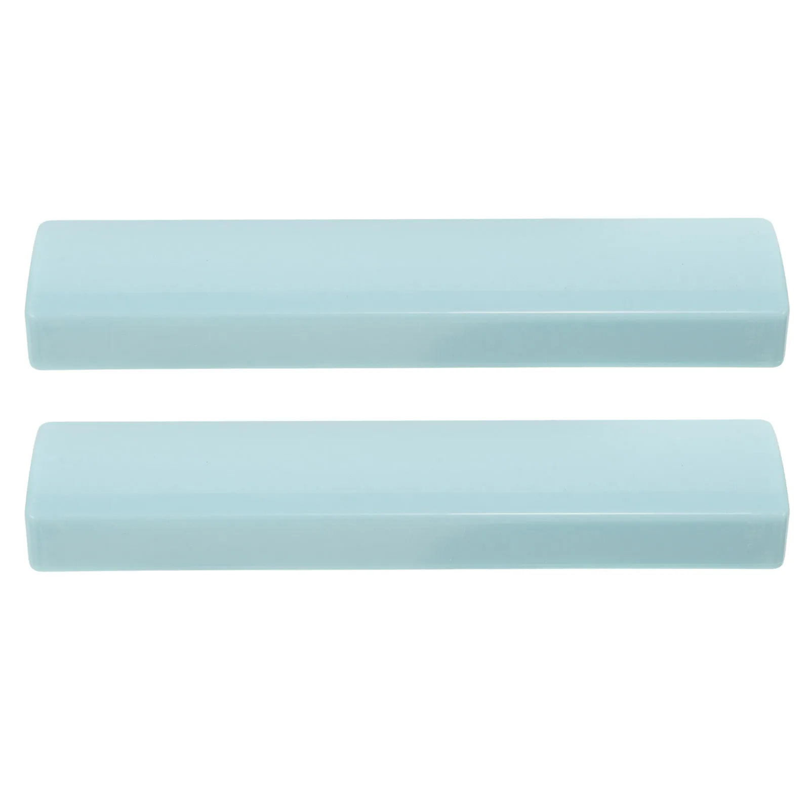 

2pcs Blue Sporty Simulated Jade Calligraphy Paperweights PP Material Smooth Surface Writing Painting Desk Accessories Study