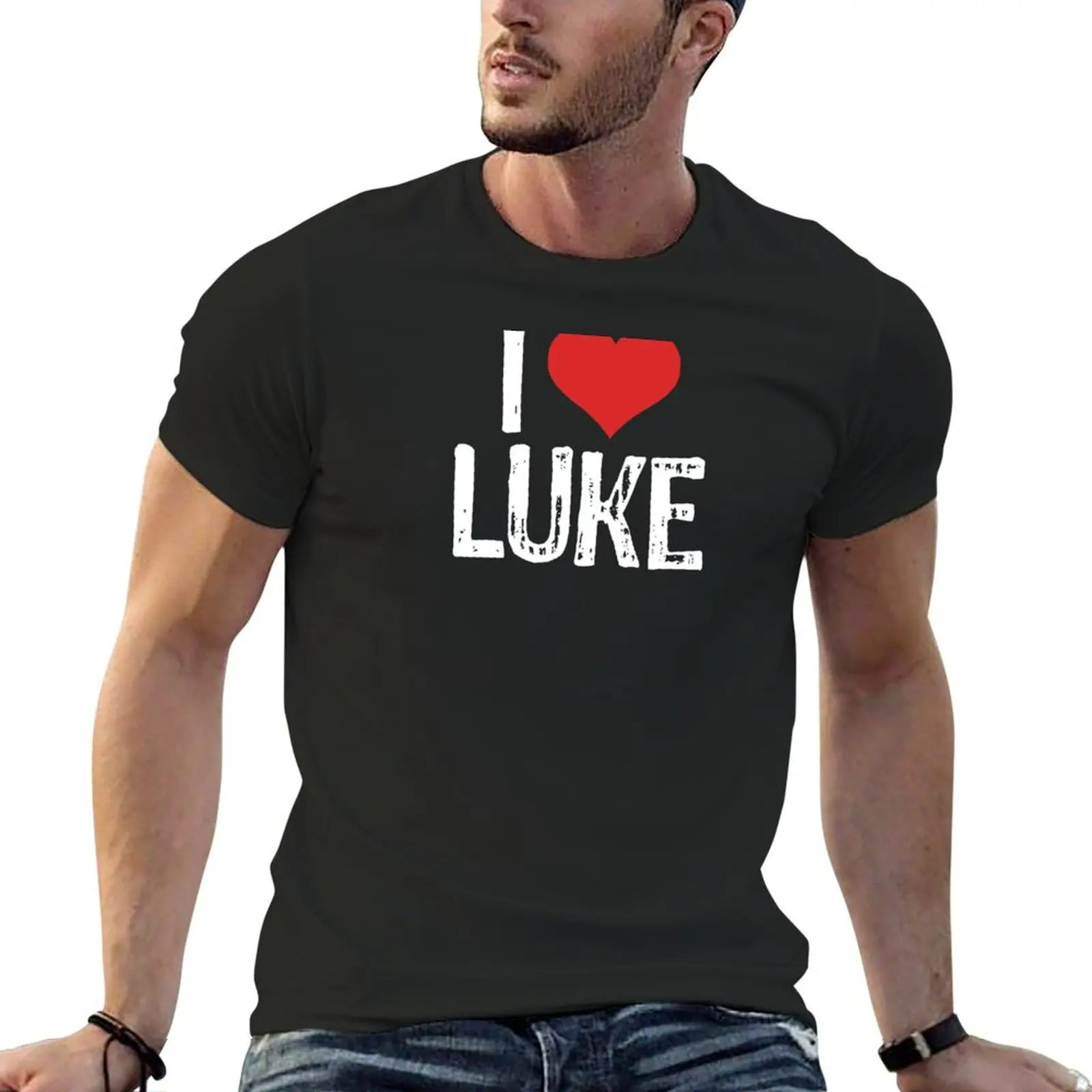 I Love Luke T-Shirt vintage anime shirt quick-drying vintage t shirts summer clothes mens designer clothes