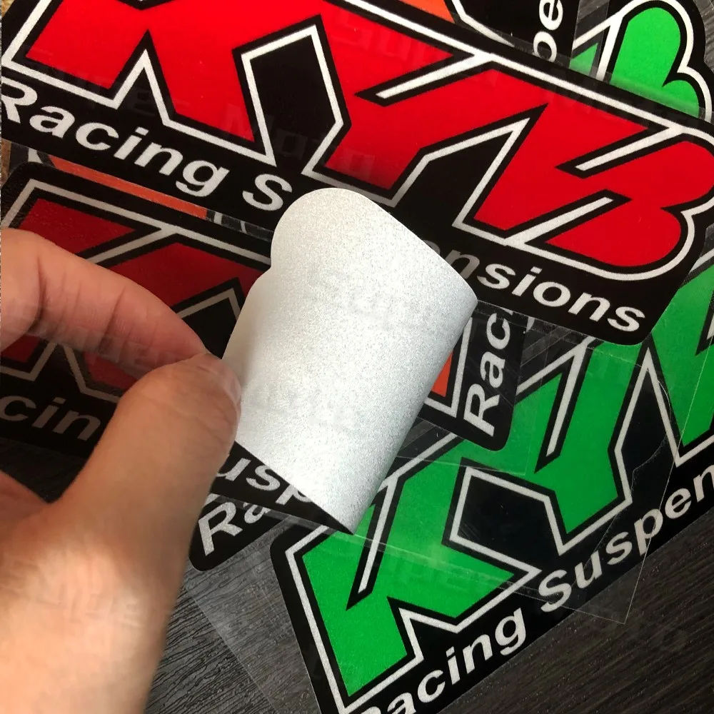 2 Stück reflektierende Aufkleber für Motorrad-Rennsport und Motocross, Gabelaufkleber, KYB-Aufkleber, Aufhängungs- und Stoßdämpfer-Aufkleber für Benelli, Yamaha, Honda. – Detail 5