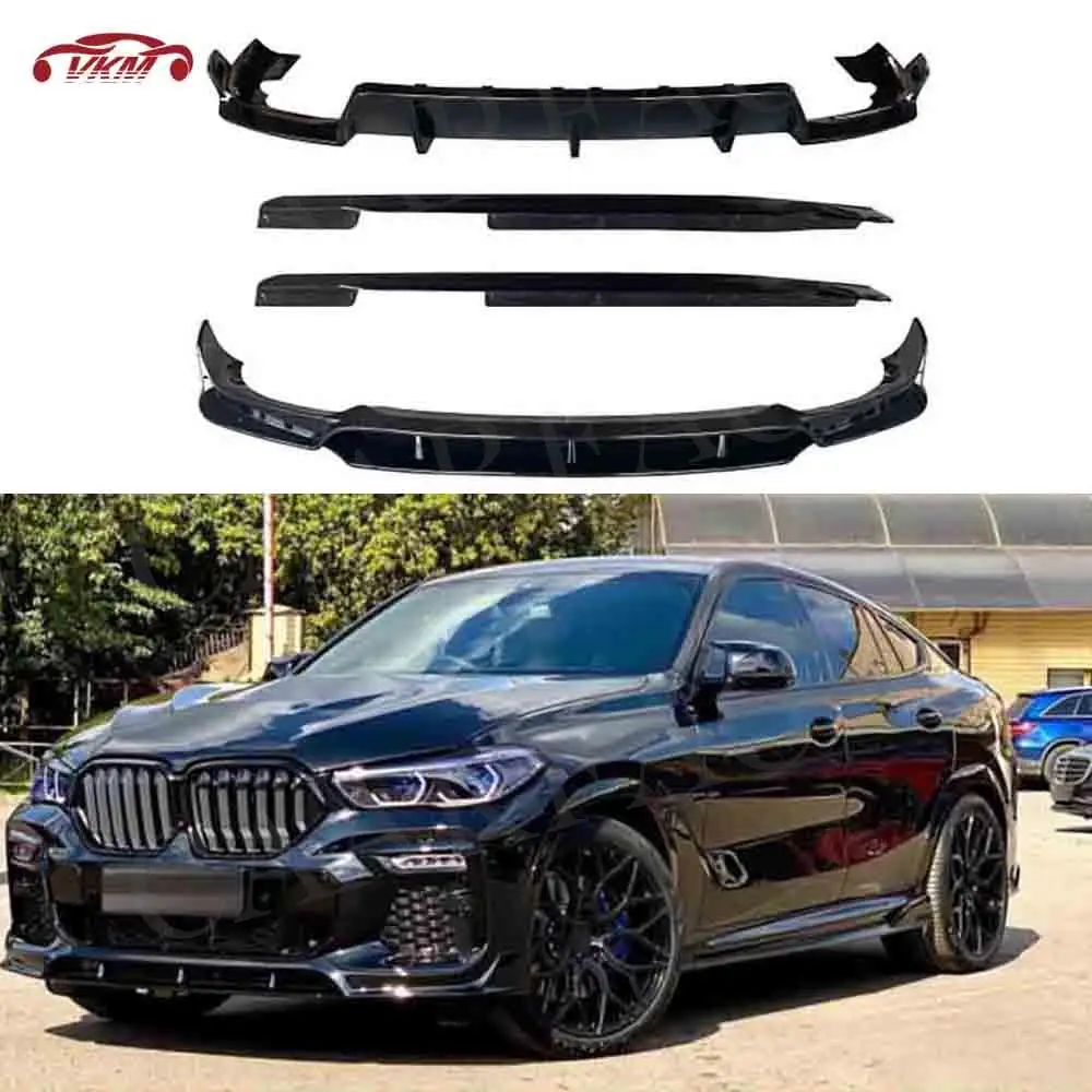 Carbon Fiber Body Kits for BMW X6 G06 M Sport 2020-2022 Front Bumper Lip Side Skirt Rear Diffuser Side Splitters Spoiler ABS