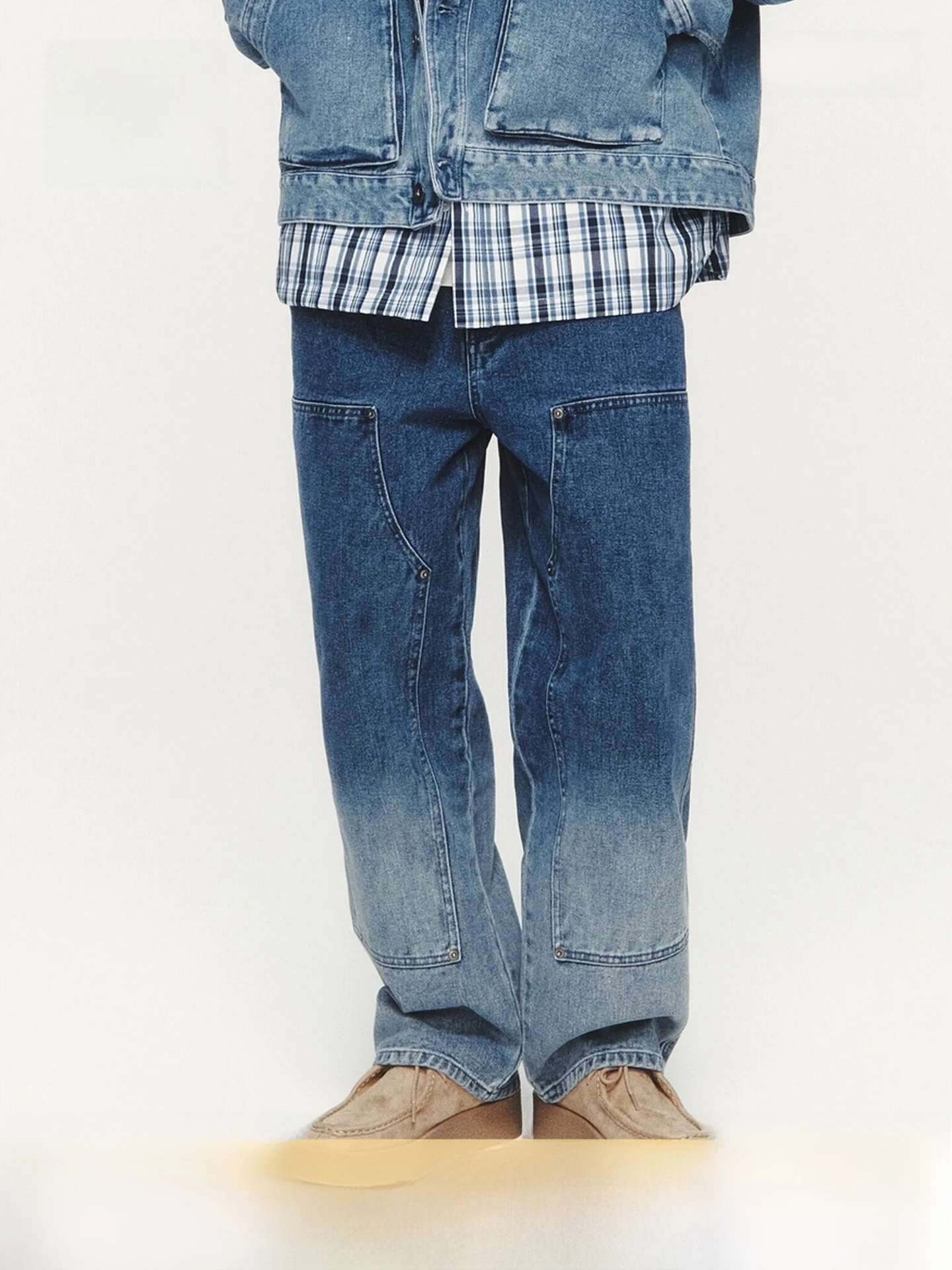 

Модные мужские джинсы прямого кроя в стиле ретро, свободного покроя, HM, новинка весенней коллекции, повседневные хлопковые рабочие брюки