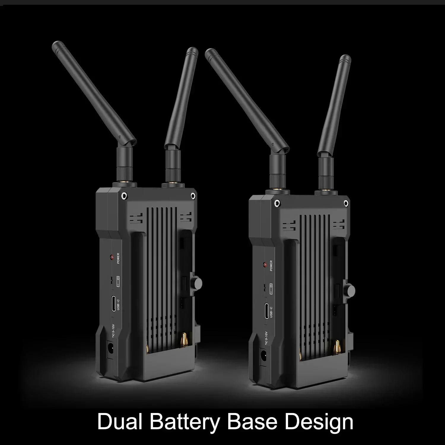 JM300 Pro 4K Wireless Transmission Display Adapter 250m 5.8G Dual HDMI Extender Video Transmitter and Receiver with Battery Slot
